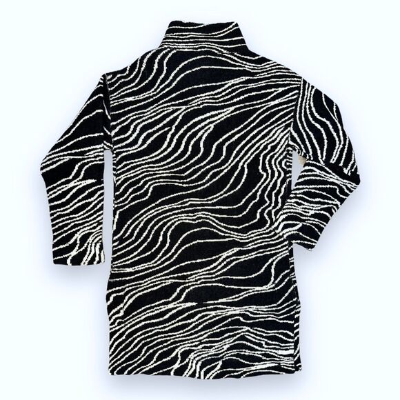 MAEVE Anthropologie Zebra Knit Oversized Coat Cardigan XS Lambswool Blend - Picture 5 of 11